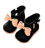 Plus Nao(プラスナオ) 長靴 レインブーツ レインシューズ 雨靴 雨具 靴 くつ 赤ちゃん ベビーシューズ BABY 女の子 女児 リボン ガーリー ブラック 16