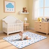 BQKOZFIN プレイマット ベビーマット 150x180x極厚2cm 折りたたみ 安全検査済み 大判 赤ちゃん 子供ゲームパッド 赤ちゃんプレイマット 滑り止め 防音 安全素材 一枚入り（150x180x2cm，象の図案）