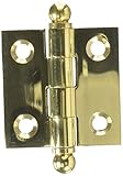 Deltana ch1515 1 – 1 / 2 " x 1 – 1 / 2 "ボールチップソリッド真鍮キャビネットヒンジのペア、 CH1515U3-UNL 1