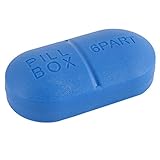 Genericポータブル持ち運びゴムピルボックス6コンパートメント旅行ケースホルダーブルー