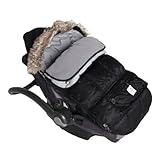 7AM Enfant "Le Sac Igloo" Footmuff, Converts into a Single Panel Stroller and Car Seat Cover - Black