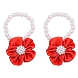 FEITONG 2016 Trendy 1Pair Fashion Beautiful Pearl Chiffon Barefoot Toddler Baby Foot Flower Anklet (