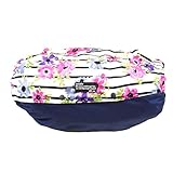 抱っこ紐 収納カバー リバーシブル フローラルストライプ/ネイビー エルゴアダプト対応　