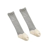 (ベビーゴー)babygo 新生児ハイソックス ベビー 靴下 3足セット 出産祝い グレー＋ホワイト 0-1歳