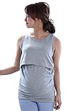 チョコア(CHOCOA) 授乳タンクトップ 授乳口付き マタニティ (グレー)