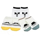 ベビー 靴下 くるぶしソックス ショート丈 出産祝い オシャレ ３足セット【 nano Caret^ 】 (Ｍ)