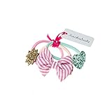 H608Pキャンディーストライプヘアゴムセット/ピンク