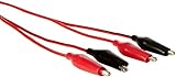 uxcell　ワニローチクリップワイヤー　テストリード　ペア　ダブルエンド　90cm　レッド　ブラック