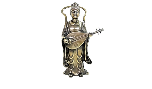 Amazon 旭峰 弁財天 ブロンズ像 銅像 仏像 女神 七福神 弁天さん 芸能の神 フィギュア オブジェ 置物 R1413 置物 オブジェ オンライン通販