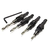 4ピース/ロット皿ドリルビットドリルプレスセットリーマー木工5フルート面取り大工diy