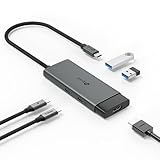 TP-Link USB Type-C 5ポート ハブ 4K@60Hz HDMI / 100W 高速給電 / USB3.0 Type-C ポート x1 / USB3.0 Type-A ポート x2 プラグ&プレイ Windows 11/10/8.1 Linux OS iPad OS iOS Chrome OS Nintendo OS 対応 UH5020C