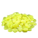 Zafina 飾り石 水槽飾り 石光る石 蓄光砕石 夜光石 蓄光石 1袋約100個入り (イエロー)