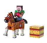 Minecraft Steve and Chestnut Horse Action Figures, with Hay Block And Apple series#2 [並行輸入品]