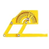 LOPNMEWQ 2pcs / setプラスチック製180°動作分度器角度ファインダー角度ルーラースケール角度職人ビルダーカーペンターイエロー