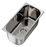 Ambassador Marine Rectangle Stainless Steel Brushed Finish Sink, 12 3/4-Inch Long x 6 3/4-Inch Wide 