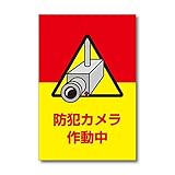 防犯カメラ作動中 プレート 防犯の注意標識 20×30cm 塩ビ板 WE-A008