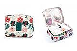 hipa hipa 旅行に最適 トラベル コスメポーチ 整理整頓 ポップな柄 花柄 水玉 スマイル アレンジ ケース 収納 旅行 出張 オーガナイザー バックインバック (パチパチ柄/ピンク )