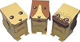 森井紙器 段ボール工作シリーズ 動物型おもちゃボックス はこいぬ 3匹セット