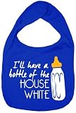 Dirty Fingers, I'll have a bottle of the House White, Boy Girl Feeding Bib, Royal Blue by Dirty Fing