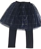 Plus Nao(プラスナオ) 子供用チュールスカッツ チュールスカート レギンス付き 膝丈 チェック キッズ ジュニア 子供服 女の子 女児 可愛い グリーン 150