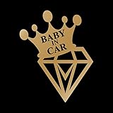 Diamond Baby in Car カッティングステッカー ゴールド 金