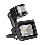 LED投光器 センサーライト 人感 10W ledライト 3000K 電球色 省エネ 長寿命 防水防犯 作業灯 (10W)