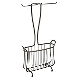 InterDesign Axis Free Standing Toilet Paper Holder and Newspaper and Magazine Rack for Bathroom - Br