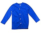 Plus Nao(プラスナオ) 子供用 カーディガン Ｖネック 長袖 シンプル 無地 男の子 女の子 キッズ ジュニア 110 120 130 140 110 ブルー