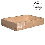 引き出しボックス、メープル木製完了、組み立てられ、、1 / 4 "下、7 "高さ Width: 27" DRAW-MD8-RICHWD/Maple-F-27W20D7H1/4B