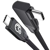 UseBean USB Type C ケーブル L字型 1M, 4K/60Hz 映像出力 USB 3.2 Gen 2X2 20Gbpsデータ転送 PD対応100W超急速充電 タイプc充電ケーブル iPhone 15, MacBook, iPad mini/Pro, Matebook, Xperia, Galaxy S24/S23/S22, Sony等Type-c機種対応