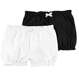カーターズ（Carter's）女の子用白x黒ボディスーツにピッタリなリボン付きショートパンツ2枚セット (3months(55-61cm)) [並行輸入品]