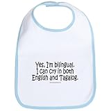 CafePress Pride Bilingual Tagalog Bib - Standard Sky Blue [Apparel] by CafePress
