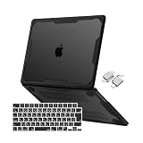 MOSISO 対応機種 MacBook Pro 14インチ ケース M5 M4 M3 M2 M1チップ 2025-2021リリース A3434 A3112 A3185 A3401 A2918 A2992 A2779 A2442、対称幾何重型 プラスチック TPUバンパー ハードシェルカバー & (日本語 JIS配列)キーボードカバー & 2個セットのタイプCアダプター付き (ブラック)