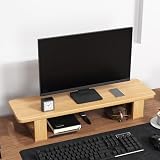 MJKQ9 モニター台 木製 机上台 卓上ラック モニタースタンド 80*20*12cm 机上ラック キーボード収納 モニター台 ノートパソコン収納 デスクラック スタイル3 オフィス テレワーク 在宅勤務 モニタースタンド 卓上収納 整理整頓 モニタースタンド 組立簡単