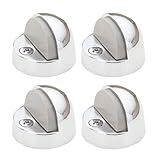 4 Brass Door Stop High Dome Floor Mount Bumper Chrome Renovator's Supply