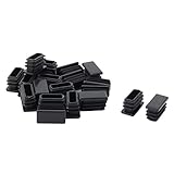 uxcell　椅子足キャップ　足キャップ　脚カバー　 チューブ・インサート　家具　椅子　テーブル　ブラック　30mm x 15mm　20個入り