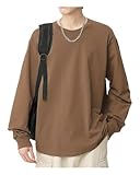 [SHOREKEEPER] 7.7オンス 長袖tシャツ メンズ 綿100% 肉厚生地 リブ袖口 1枚組 3枚組 ロングtシャツ 丸首 ゆったり ティーシャツ 無地 秋服 冬服 春服 (JP, アルファベット, 2XL, ホワイト)