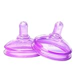 The First Years 2 Piece Gumdrop Wide Neck Slow Flow Nipple Assortment by The First Years