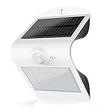 Honesteast Solar Light,Solar Powered Security Lighting Motion Sensor Outdoor for Garden Patio Deck F