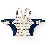 どこでもサポート赤ちゃん安心チェアベルト　カラフル列車で行こう（スケアー地・アイボリー）　B2602800　日本製