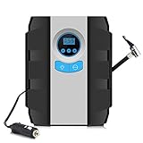 ポータブルコンプレッサーポンプ、SiegesデジタルTire Inflator by 150psi withデジタルゲージ、3 high-airフローノズル& Adaptors、車、自転車、ボール(バ