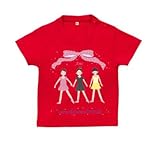 BabyChips アン,ドゥ,トロワ (名入れ半袖ベビーTシャツ) 70 レッド