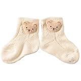 Amorosa mamma 天使の糸 collection 動物モチーフのオーガニックソックス クマ AG-237