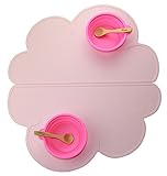 Kuke　曇の形　かわいい 2枚　子供用　水洗い　赤ちゃん　洗える　ベビー　シリコン　食事マット　ランチョンマット　キッズ エコ 耐熱 滑り止め
