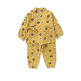 Kokoya子供服 幼児 ルームウェア パジャマ 長袖 可愛い 上下 セット ベア バナナ 男女兼用 サイズ 80cm 90cm 100cm 110cm 120cm (90, イエロー)