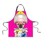 FOR U DESIGNS(JP) エプロン 男女兼用 美容 自宅 首掛け 調節可 犬柄