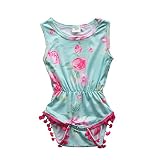 SOBABY 夏 袖なし 花柄 ロンパース 女の子 ベビー服（90cm /12-18ヶ月）