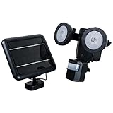 XEPA PSO1B Motion Activated Solar Powered LED Security Light, Black [並行輸入品]