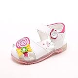 子供靴 女の子 サンダル キッズ 履きやすい マジックテープ ビーチサンダル 軽量 耐磨 夏 ビーチ ベビーシューズ 通園 こども靴 柔らかい レザー 靴 ベビー かわいい お花 キャンディー柄 13
