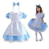 [GALSANG] メイド服 コスプレ ハロウィン アリスドレス 仮装 アリスコス コスチューム かわいい イベント クリスマス パーティー 100 110 120 130 140